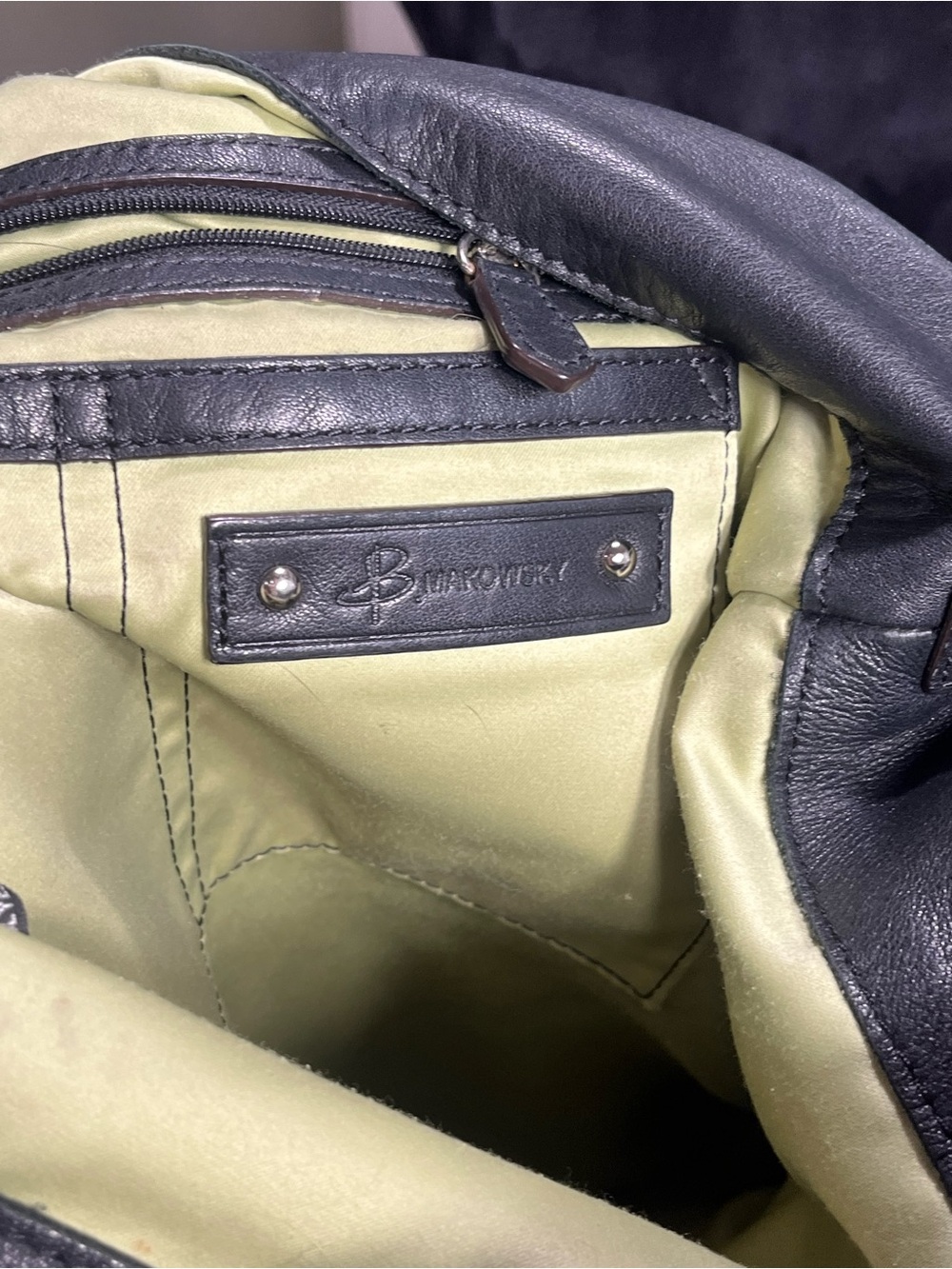 b. Makowsky vintage leather purse - Picture 9 of 13